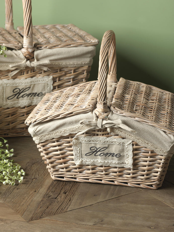 Paniere Rettangolari Home in Vimini Larghezza 34 cm