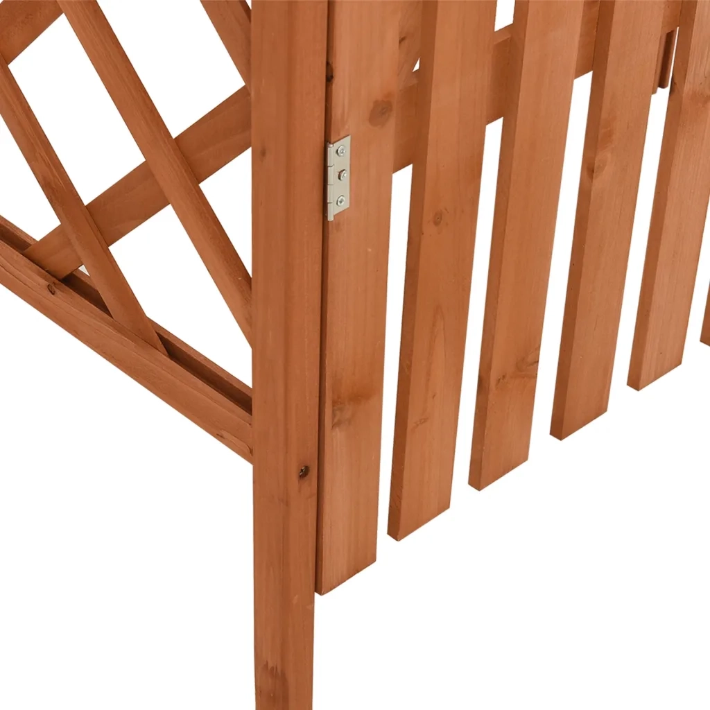 Pergolato con Cancello 116x40x204 cm Legno di Abete Massello 316389