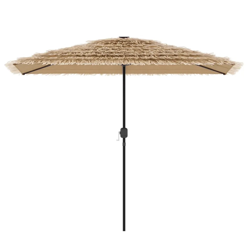 Ombrellone Giardino LED e Palo in Acciaio Marrone 300x200x250cm