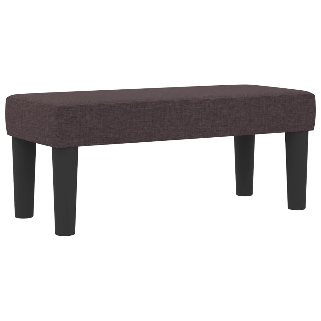 Letto Box Spring con Materasso e Panchina Marrone Scuro 90x200 cm Tessuto