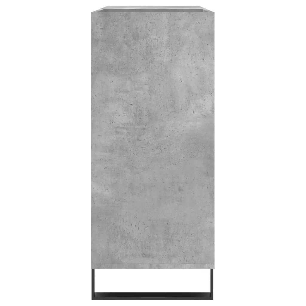 Mobile Porta Dischi Grigio Cemento 84,5x38x89 Legno Multistrato 831784