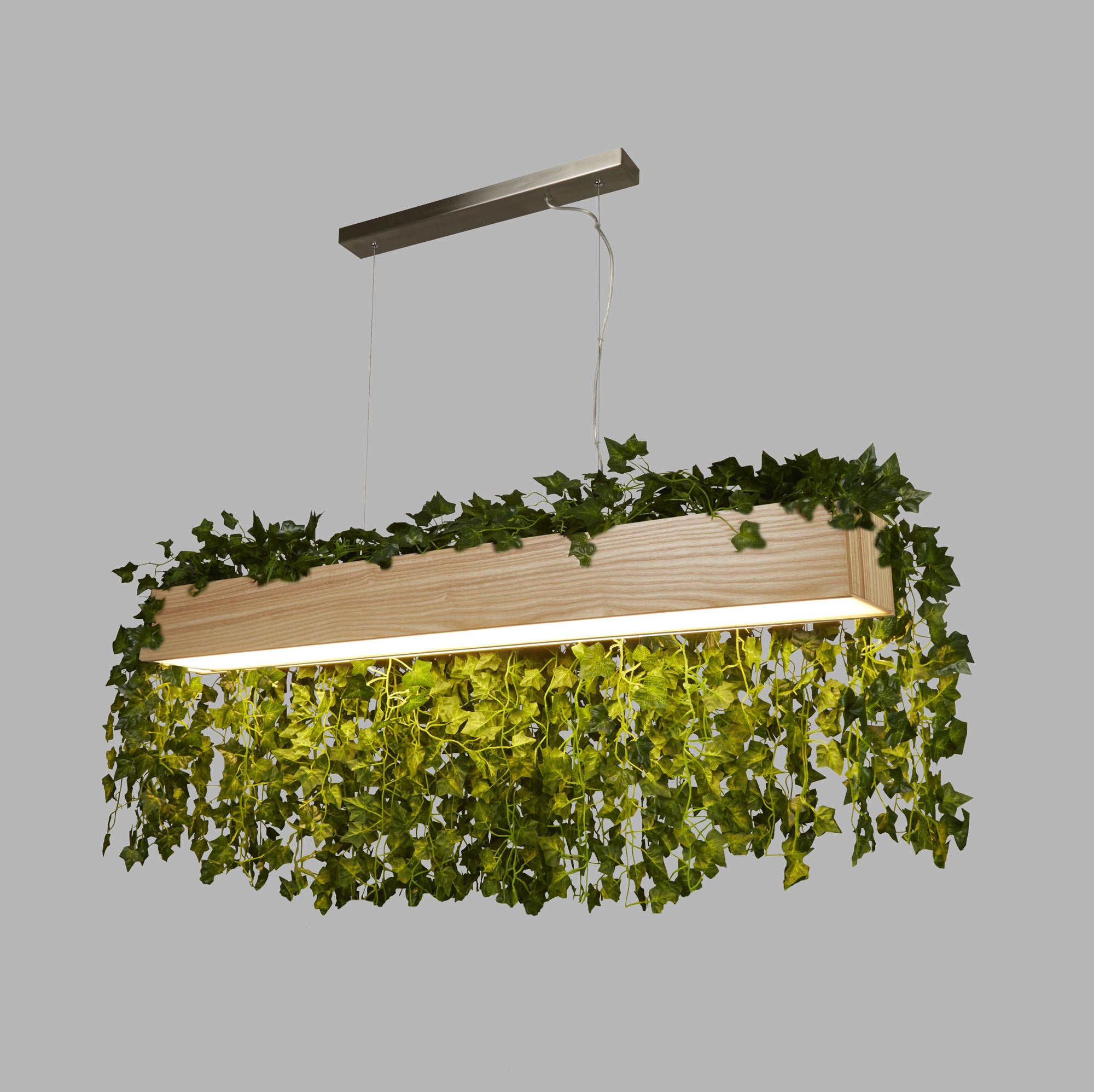 Lampadario Contemporaneo Cenere Acciaio Marrone Legno Argento Led 21W 3000K