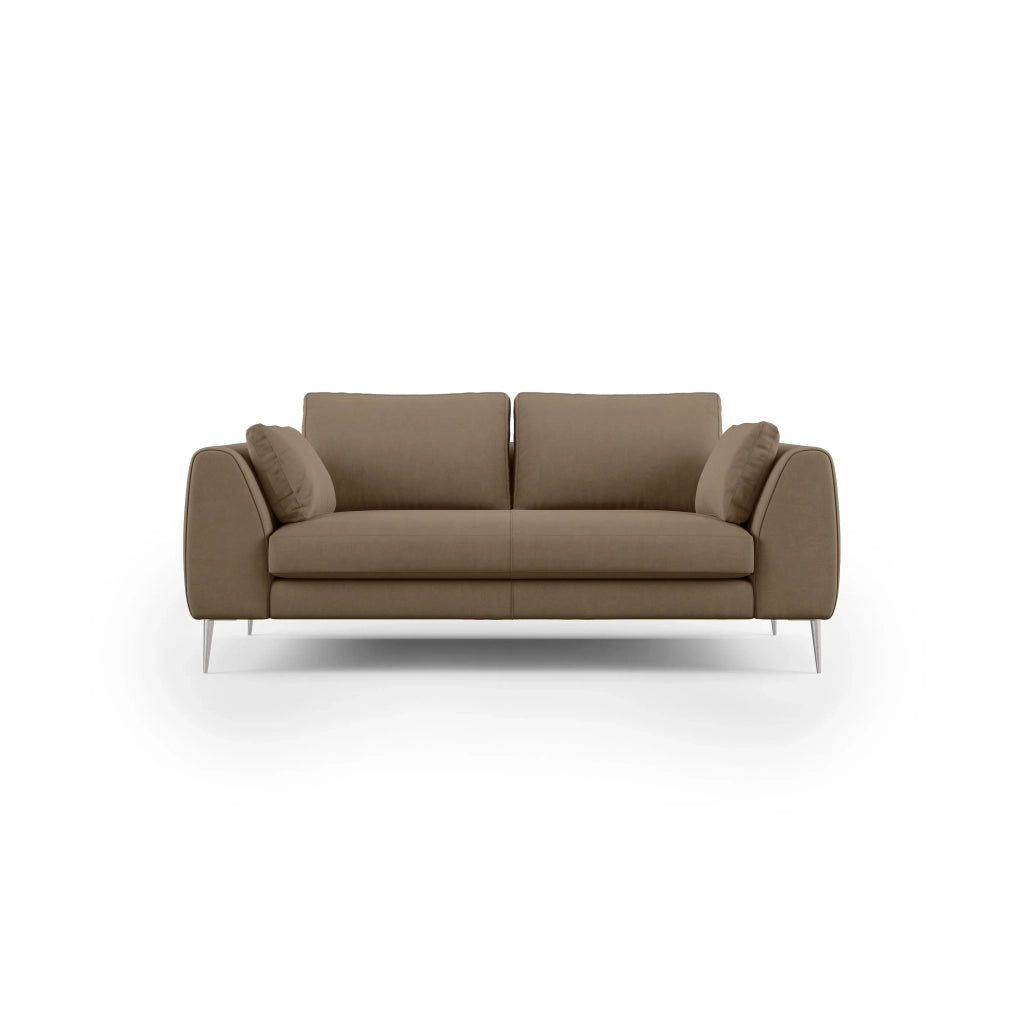 Plano Divano moderno in microfibra tecnica smacchiabile T11 196 cm marrone