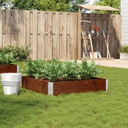 Fioriera da Giardino-Vaso da Esterno-Contenitore per Piante Marrone 100x100 cm Legno Massello di Pino