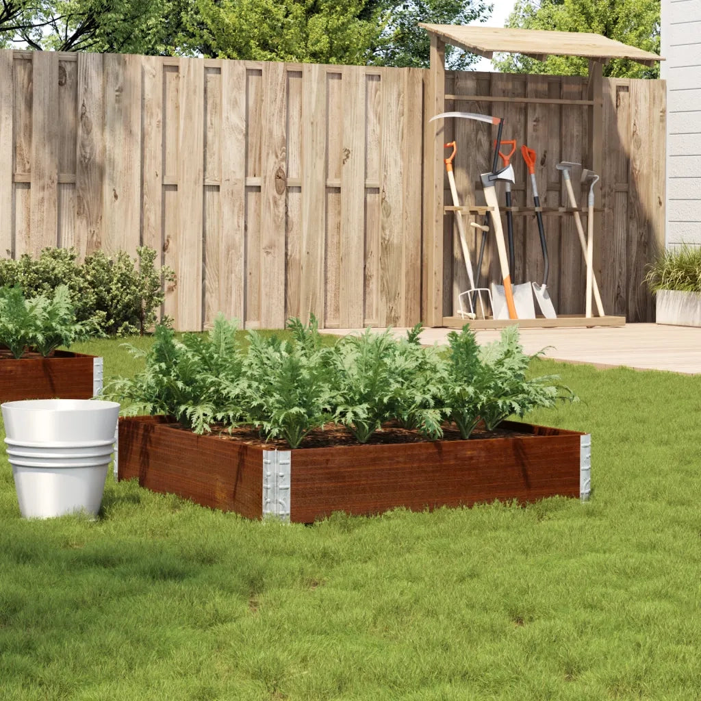 Fioriera da Giardino-Vaso da Esterno-Contenitore per Piante Marrone 100x100 cm Legno Massello di Pino