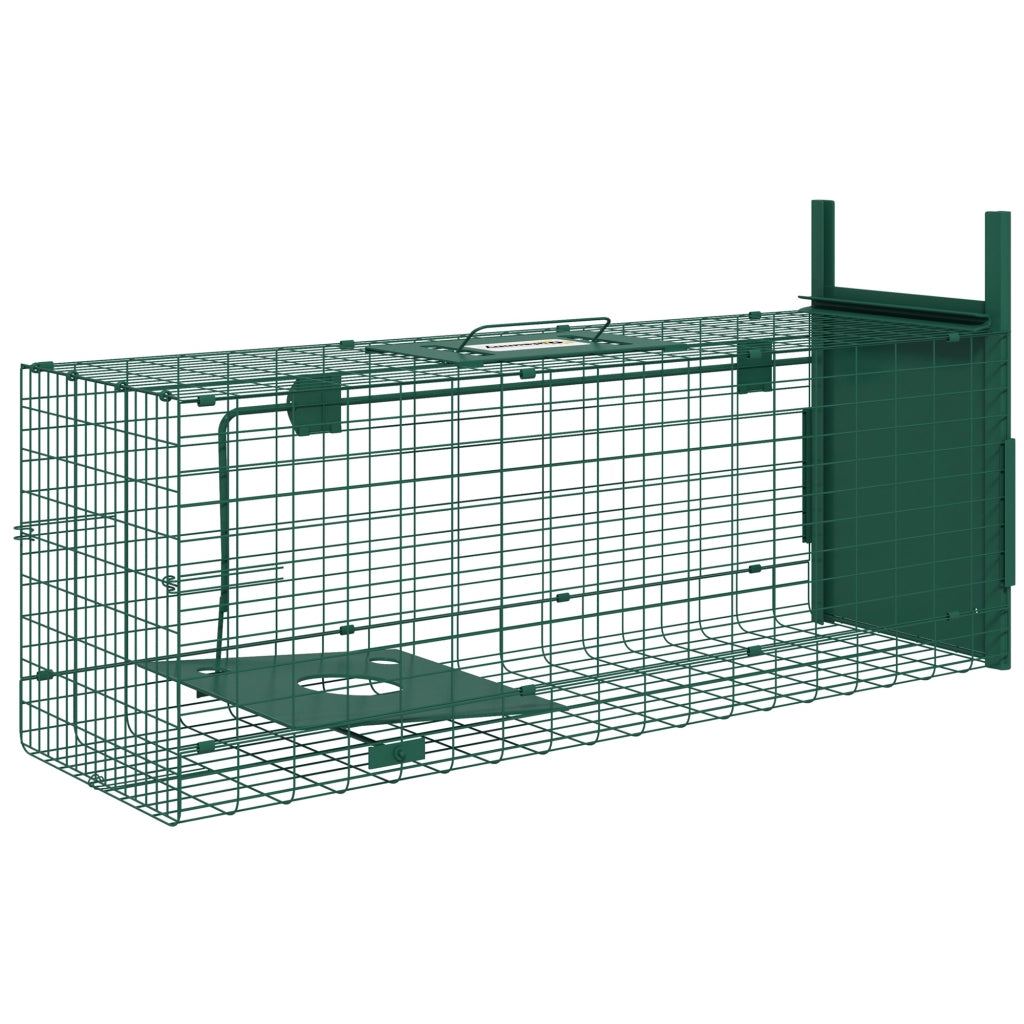 Gabbia Trappola per Animali Piccoli ¨C Zephmum ¨C 80x25x30 cm Verde Scuro