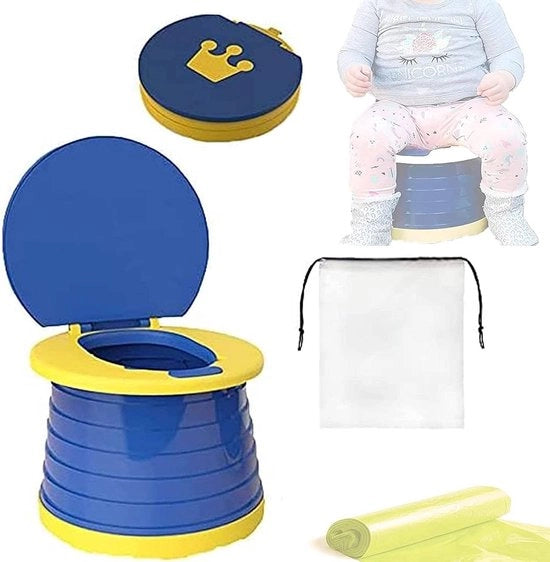 Portatile per bambini, toilette portatile per bambini, portatile pieghevole, toilette portatile pieghevole, portatile per viaggio, contenitore per viaggio indoor outdoor con valigetta