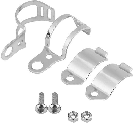 Accessorio per scooter - Beugel di montaggio per forcella - Adatto per diametri 30-45mm - Set a due pezzi - Beugel per luci di posizione per motocicletta