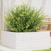 Fioriera da Giardino Bianca 60x60x23 cm Legno Massello di Pino 847189