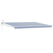 Tettuccio Elettrico Retrattile Blu e Bianco 4,5 × 3 m