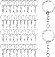 100 pezzi di catenina per pendenti a forma di chiave in argento con catenina 25mm - per creare gioielli DIY