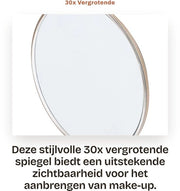 Specchio Vergente 30x - Specchio di Trucco a Sfera - Specchio Portatile - Specchio Compattato - Specchio Leggero - Ideale per la Controllo dei Dettagli