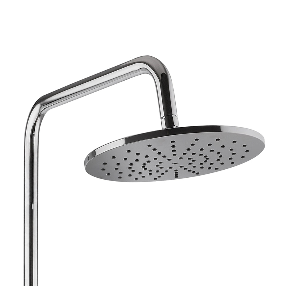 Colonna doccia regolabile H 115 in acciaio inox cromo soffione 22,5 cm