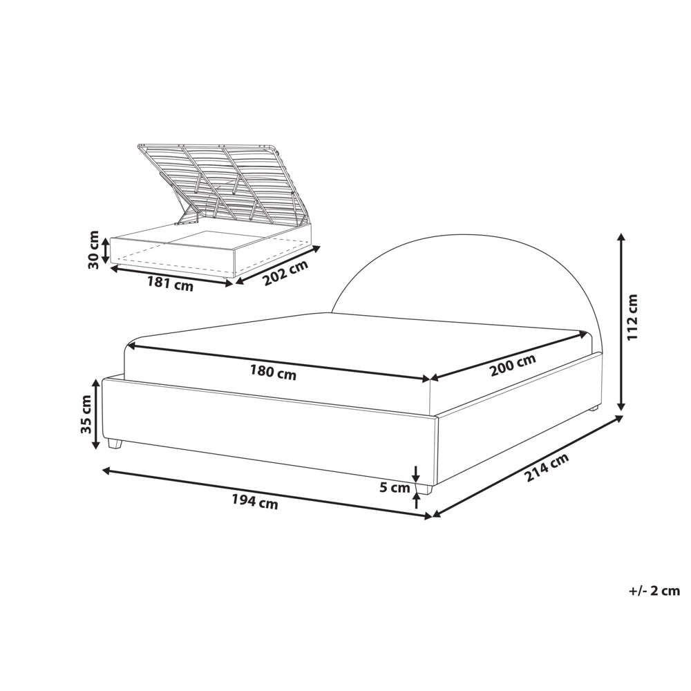Letto contenitore matrimoniale imbottito velluto grigio retrò minimalista 180 x 200