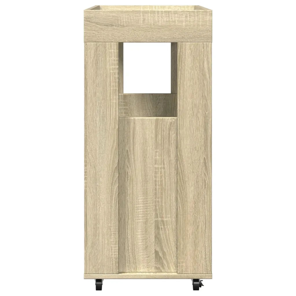 vidaXL Carrello Bar Rovere Sonoma 60x39,5x89 cm in Legno Multistrato