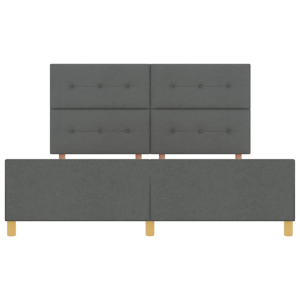 Struttura del letto Grigio scuro 180 x 200 cm Tessuto 3344747