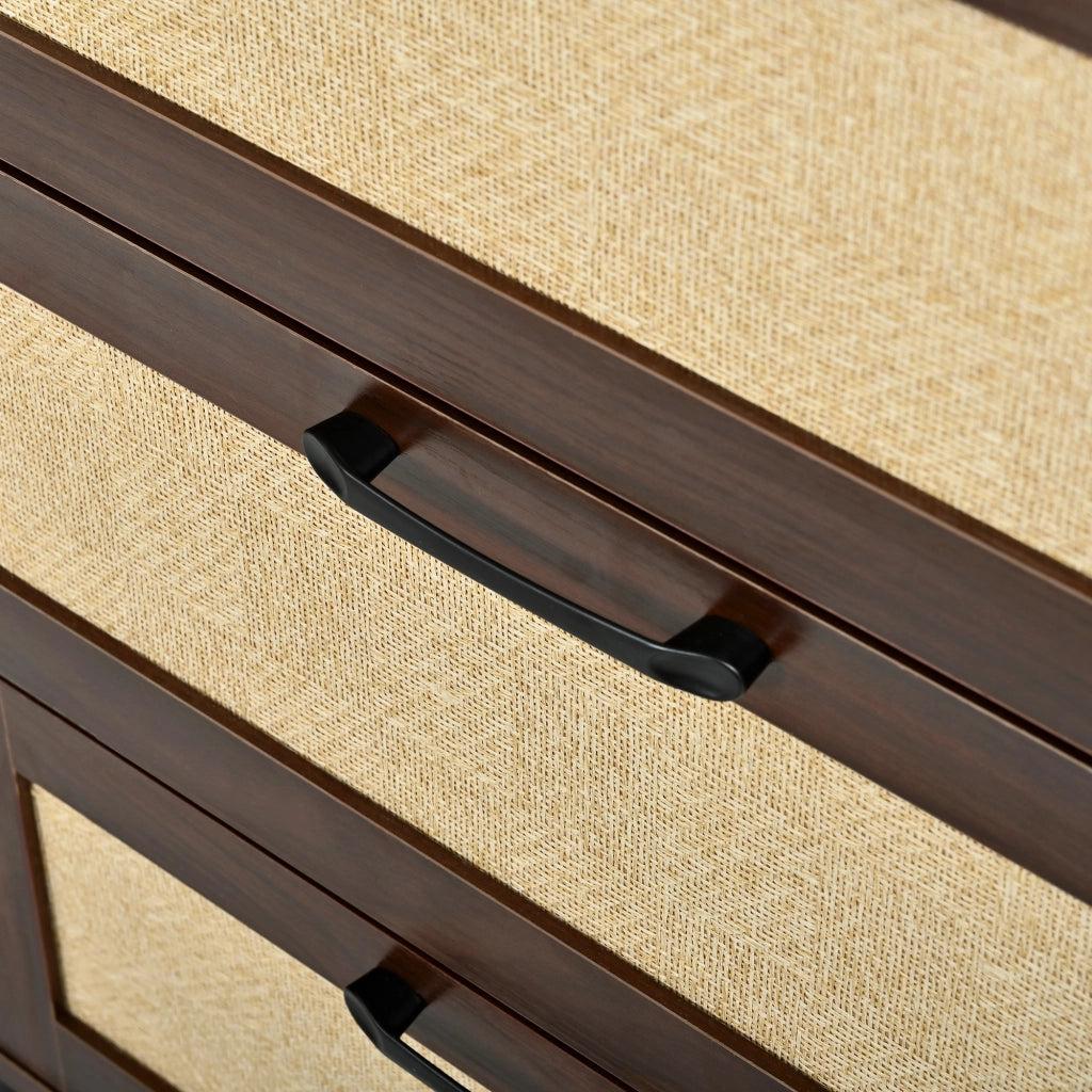 Credenza 120.0x40.0x82.0 cm con 2 ante e 3 cassetti in MDF noce