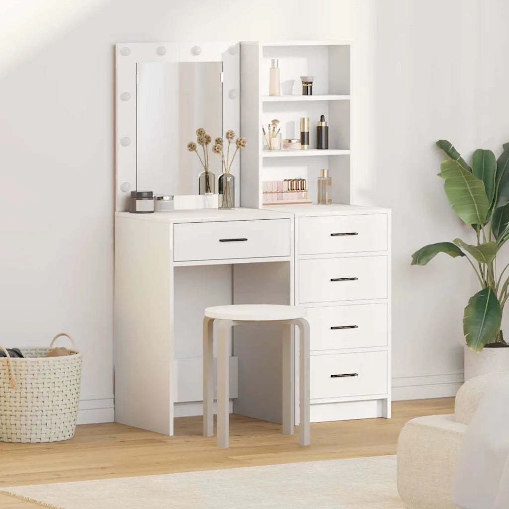 Tavolo da Trucco con cassetto 2 pcs Bianco 50 x 41 x 135 cm 3334200