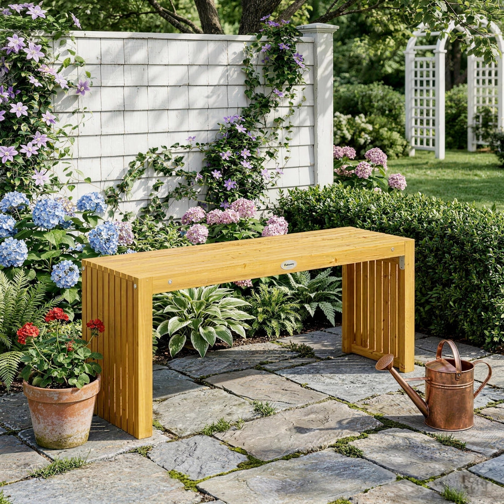 Panchina da Giardino in Legno 2 Posti ¨C Zephmum ¨C 110 cm Grigio