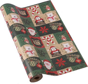 Papier di imballo per Natale rotolo 43 cm x 15 m per confezioni di regali di Natale e decorazioni festive