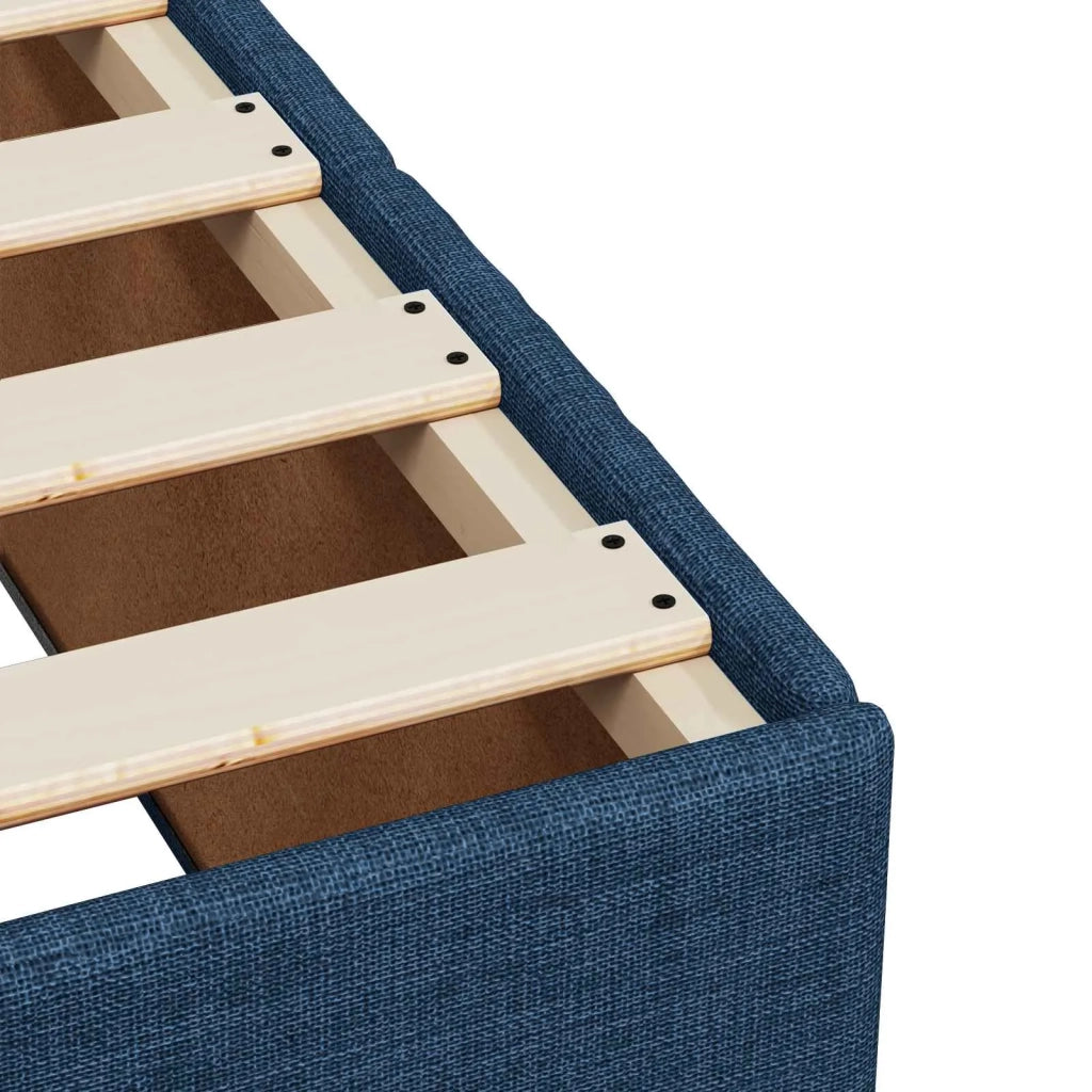 Letto box spring con materasso Blu 160 x 200 cm Tessuto 3451261