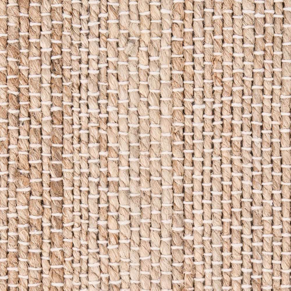 Tappeto beige e nero in juta 160 x 230 cm Rettangolare Tessuto Stile rustico Soggiorno Camera da letto