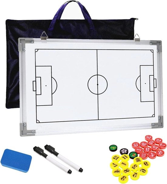 Tavolo Tattico Magnetico per Allenatori - Tavolo di Allenamento con Magneti e Pennelli - Strumento di Allenamento Calcio con Assistenza Pre-partita