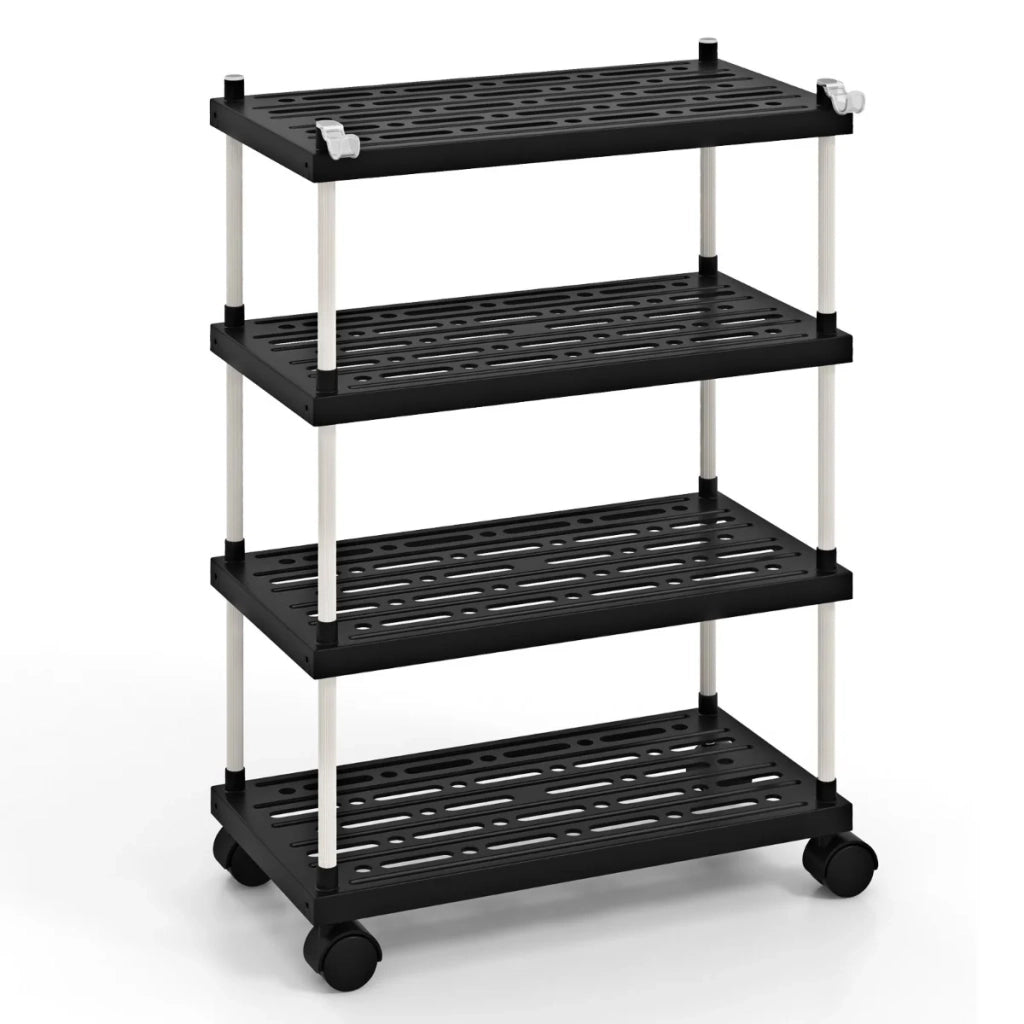 Carrello portaoggetti stretto 40 x 21 x 59,5 cm grande capacità ambiente accogliente nero PP 20_0021143