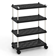 Carrello portaoggetti stretto 40 x 21 x 59,5 cm grande capacità ambiente accogliente nero PP 20_0021143