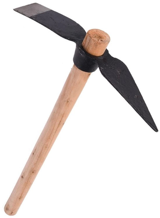 Tiratrice da Giardino Bifacciale - Utilizzo Doppio - Attrezzo da Giardino - Manico in Legno - Alto Acciaio di Alta Resistenza al Calore - Robusto e Solido - Manico Antiscivolo