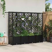 Letto Rialzato con Griglia e Tetto Nero 202 x 40 x 138 cm PP 42032550