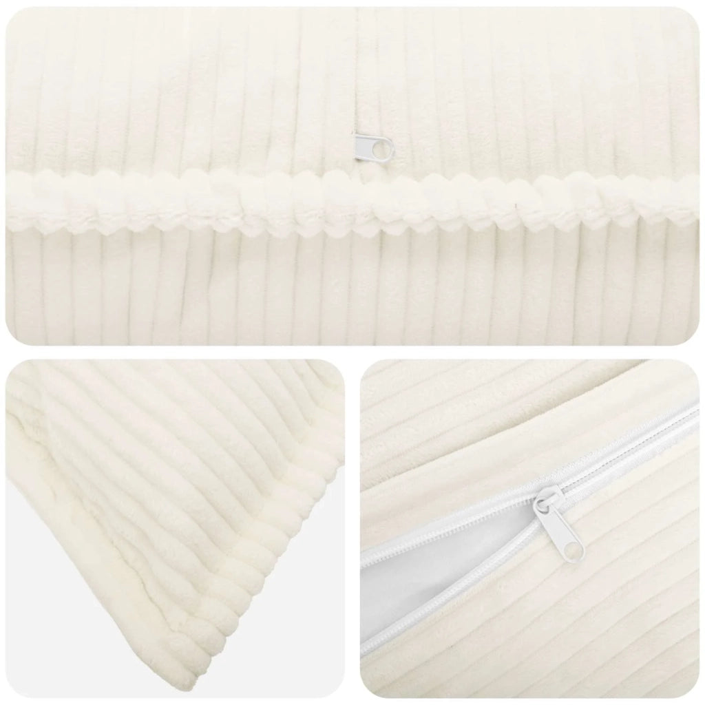 Federa 2 pz HOUTEN Crema 40 x 70 cm corduroy 917818