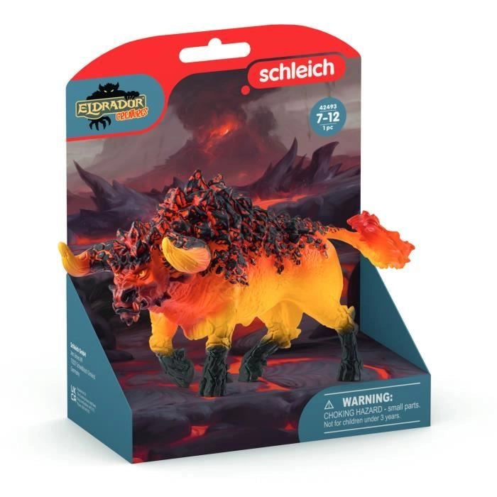 Figura del toro di fuoco, Schleich 42493 Creature Eldrador, 7 anni