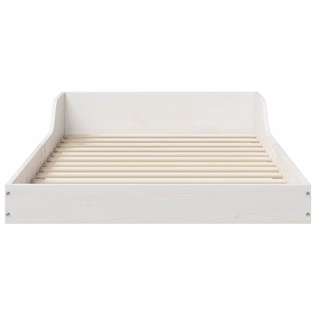 vidaXL Struttura del letto Bianco Legno di pino massello