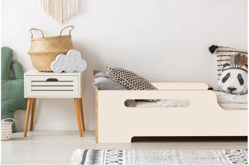 Lettino Montessori BOBBY bianco 160 x 80 cm