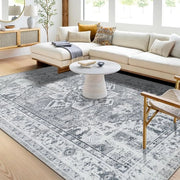 Tappeto per pavimento 140x200 cm - stile boho - bassa densità - lavabile - antiscivolo - materiale in pelo di vetro - adatto per bambini e animali domestici