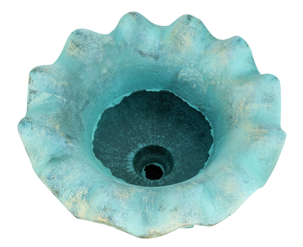 Biscottini Vaso in fusione di ghisa finitura verde anticata