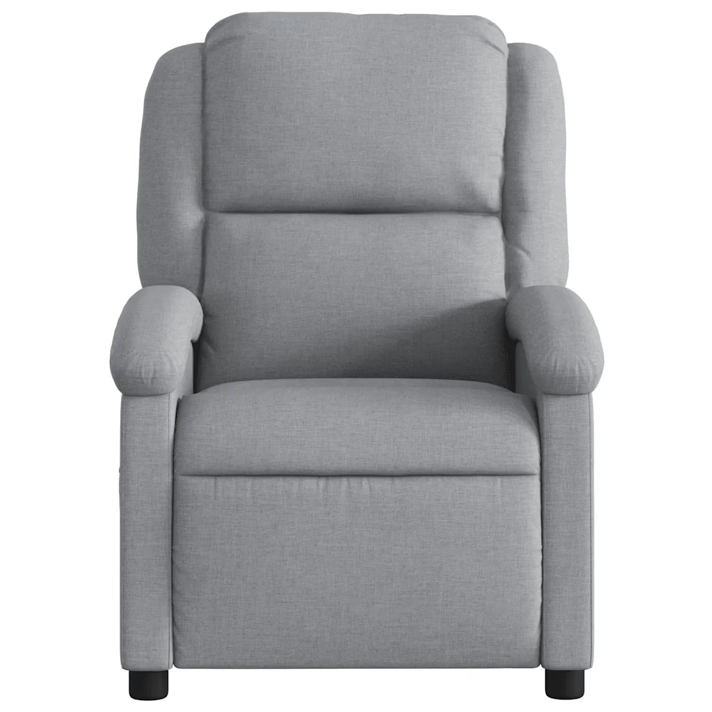 Divano Sedia-Poltrona Reclinabile Massaggio Elettrica Grigio Chiaro Tessuto 796288