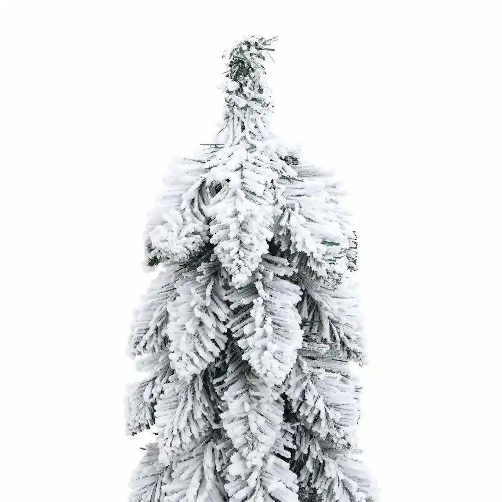 Albero di Natale Artificiale con 45 LED e Neve Floccata 90 cm