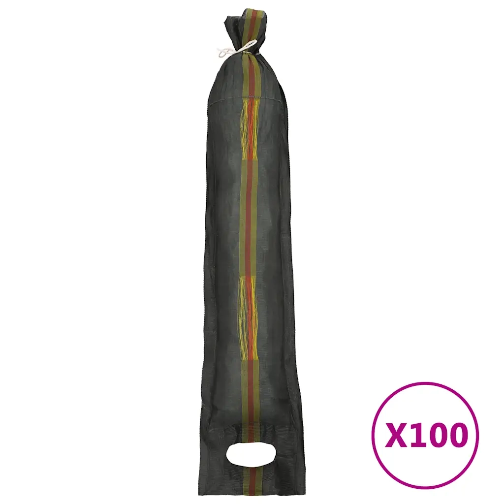 Sacchi di Sabbia 100 pz Verde Scuro 103x25 cm in HDPE 154884