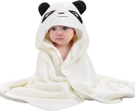 Badhanddoek per bambino con cappuccio - 80 x 80 cm - Fleece Coral Badhanddoek per bambino - Badhanddoek per bambino con cappuccio - Adatto per bambini e neonati - Unisex - 0-5 anni