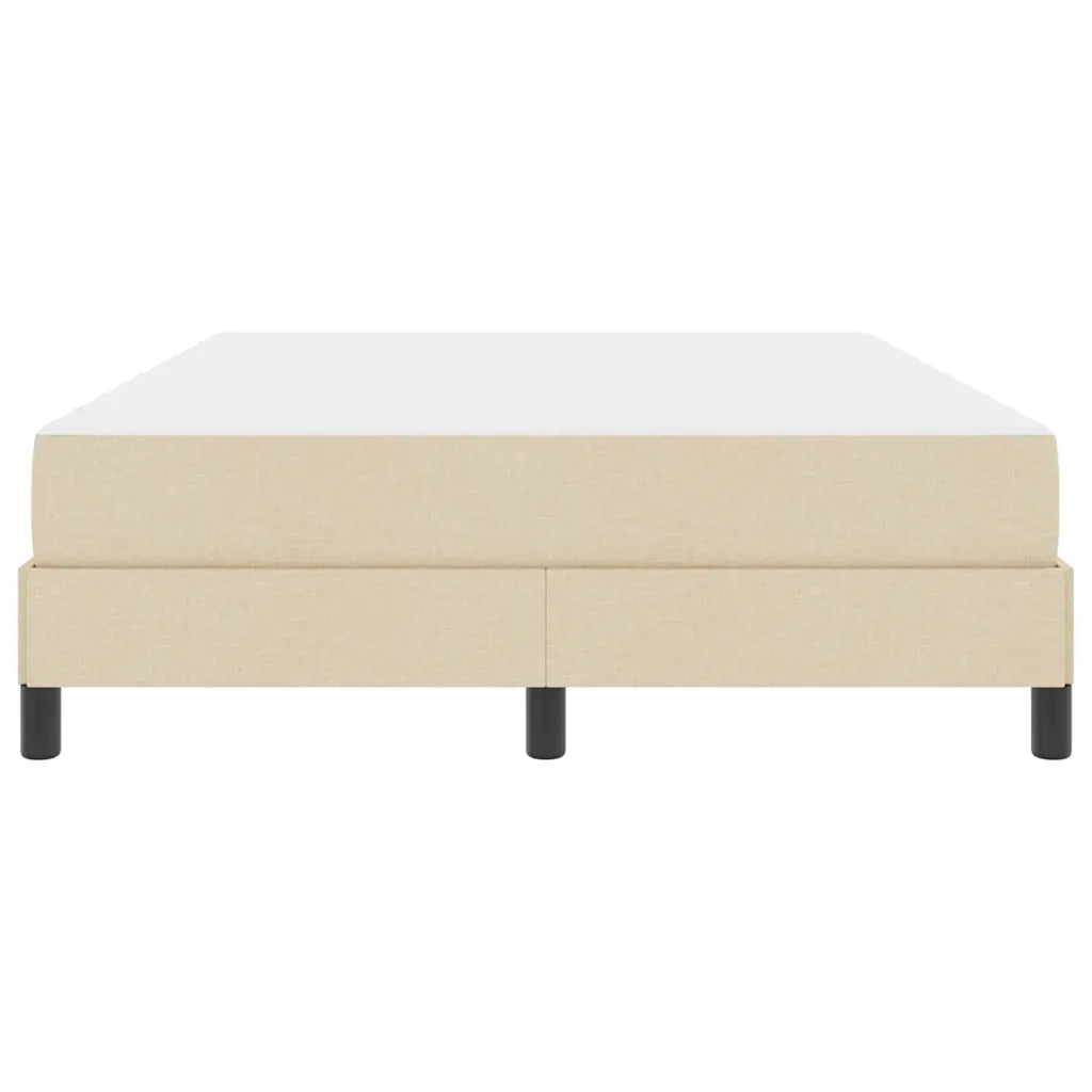 Letto a molle con materasso Crema 160 x 200 cm Tessuto 3398505