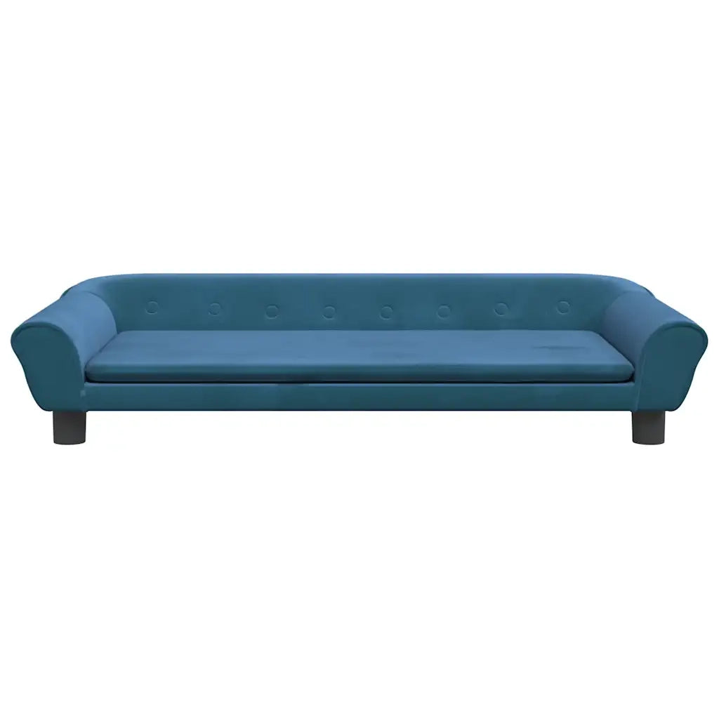 Divano per Bambini-Sofa-Divanetto Blu 100x50x26 cm in Velluto