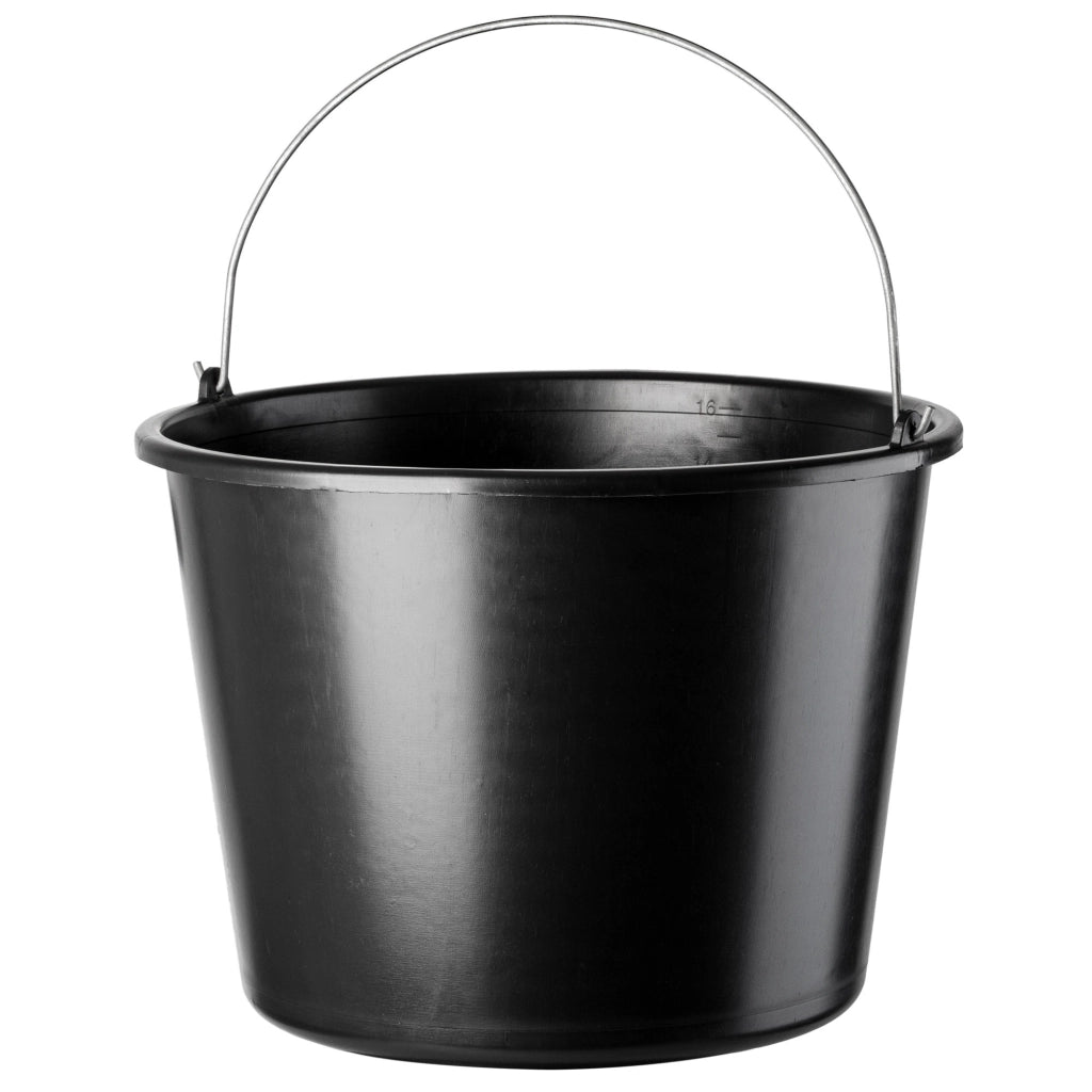 Secchio da costruzione KADAX da 16 litri, secchi in plastica resistenti per uso domestico e giardinaggio, confezione da 3 pezzi.