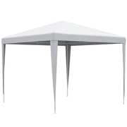 Gazebo da Giardino con Telaio in Acciaio per Esterno e Interno, 2.7x2.7m Bianco