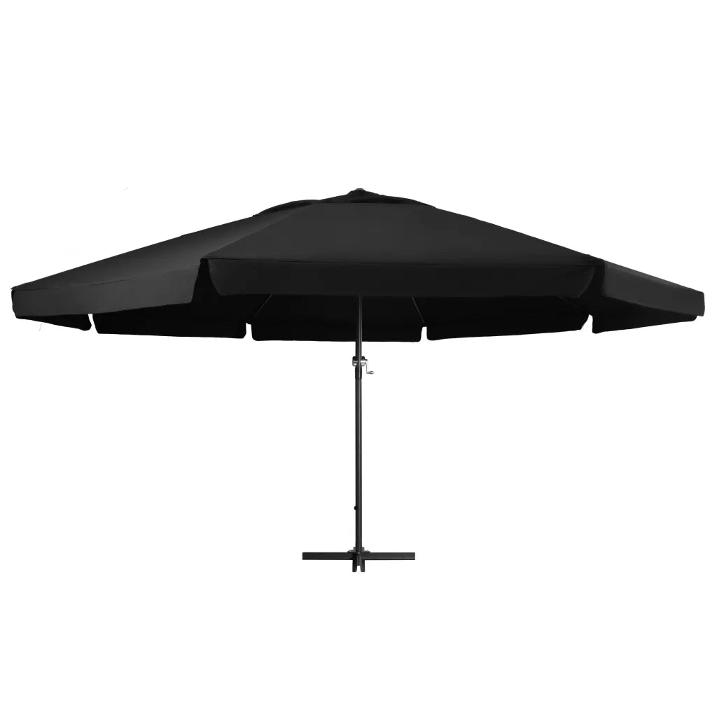 Ombrellone da Giardino-Ombrello da Balcone con Palo in Alluminio 500 cm Nero