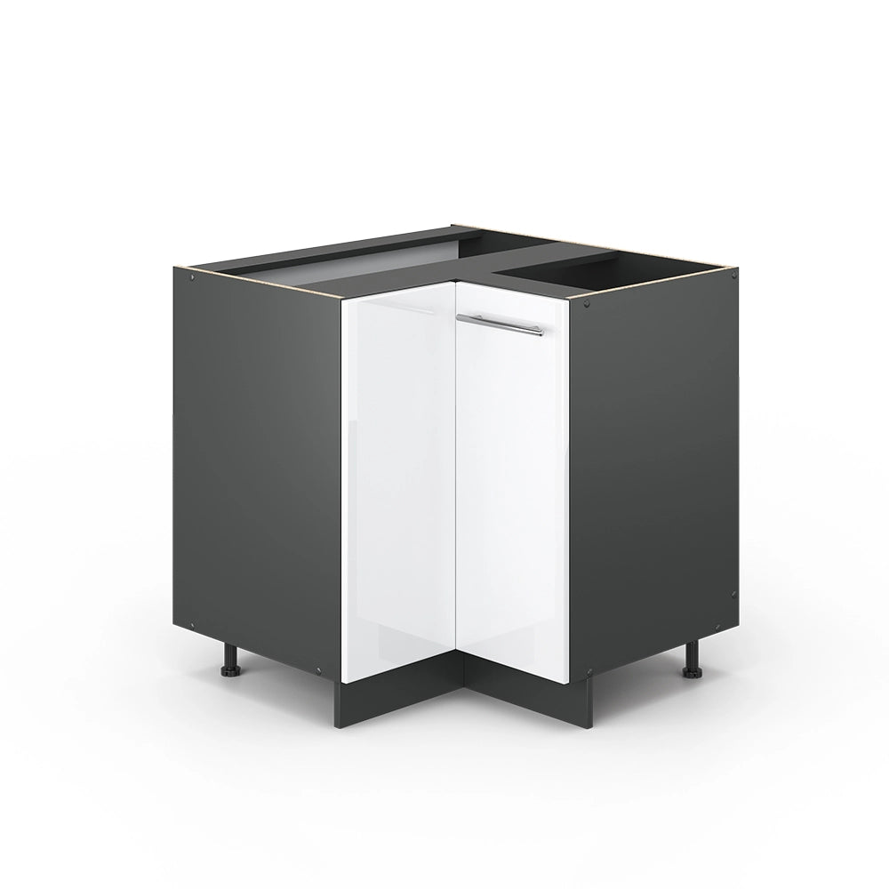 Vicco Mobile ad angolo cucina Bianco lucido 80.5 cm senza piano di lavoro