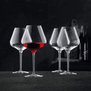 Set di bicchieri in cristallo Tritan resistenti al lavastoviglie, Set di bicchieri da vino lussuoso, 4 pezzi