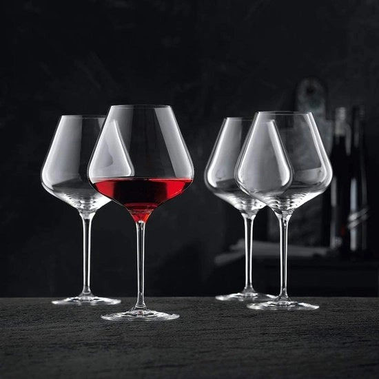 Set di bicchieri in cristallo Tritan resistenti al lavastoviglie, Set di bicchieri da vino lussuoso, 4 pezzi