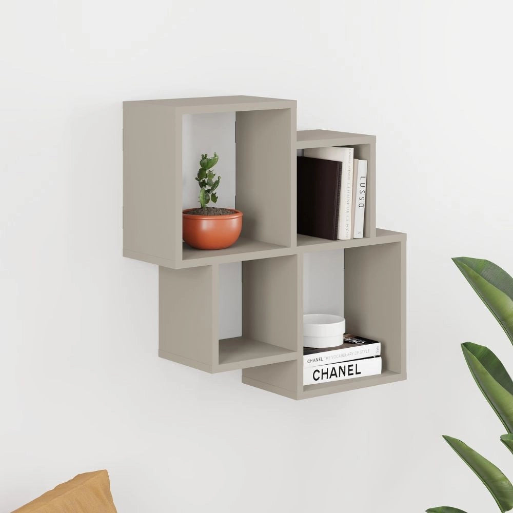 Mensola Oyo con 4 scomparti – Funzionalità e design in finitura cashmere